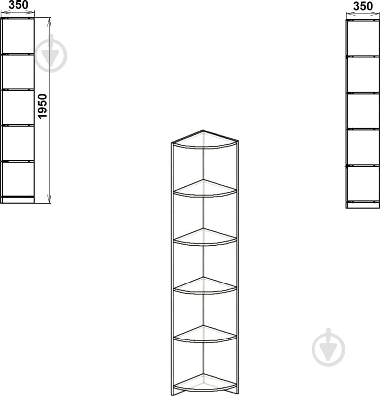 Шкаф Компанит Пенал-2 венге - фото 3