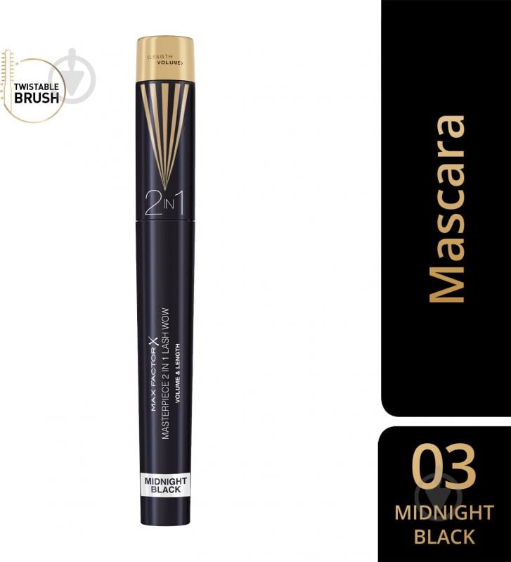 Туш Max Factor MASTERPIECE 2in1 LASH WOW чорний 7 мл 7 г - фото 3 Туш Max Factor MASTERPIECE 2in1 LASH WOW чорний 7 мл 7 г - фото 3