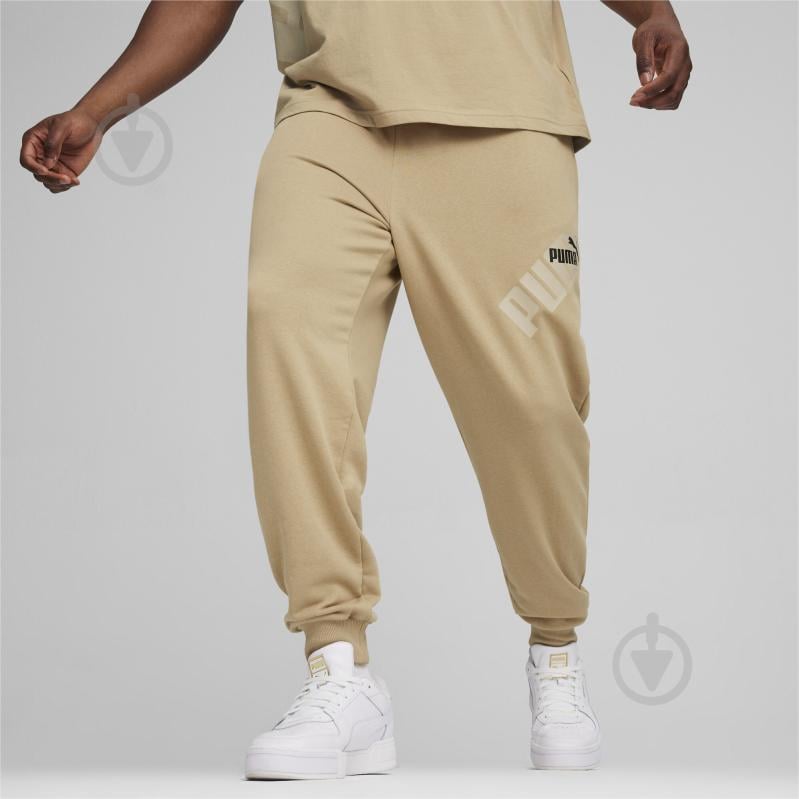 Брюки Puma POWER GRAPHIC SWEATPANTS TR CL 67893683 р. 2XL бежевый - фото 4