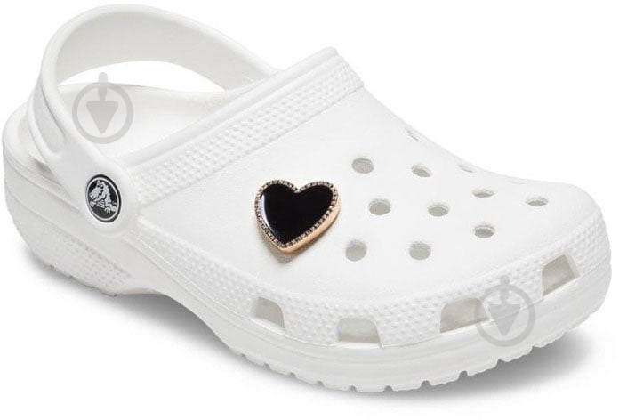 Джибитсы JIBBITZ Black heart with gold outline - фото 2