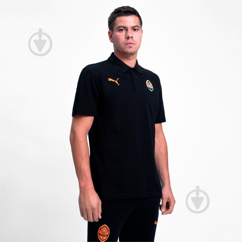 Поло Puma SD Badge Polo FC 76487302 р.2XL черный - фото 1