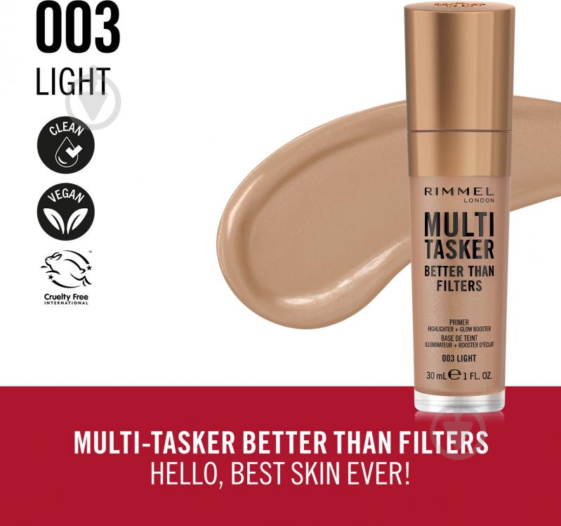 Праймер-бустер Rimmel London RM MULTI TASKER 3в1 004 Light medium 30 мл 30 г - фото 4