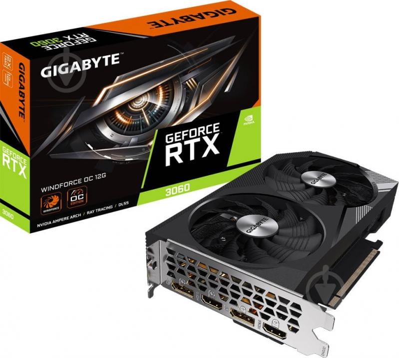 Видеокарта Gigabyte NVIDIA GeForce RTX 3060 12GB GDDR6 192bit (GV-N3060WF2OC-12GD) - фото 8