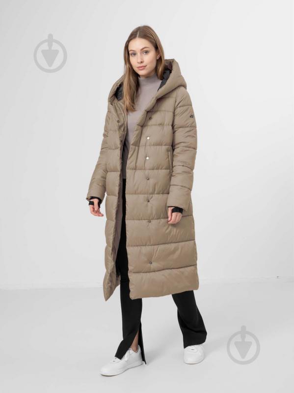 Пальто женское демисезонное 4F WOJACKET KUDP018 H4Z22-KUDP018-83S р.XS бежевое - фото 1