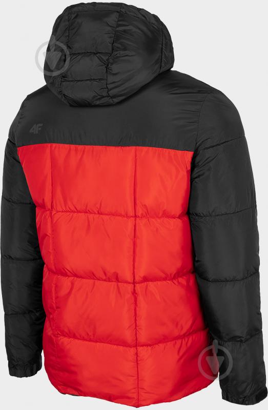 Пуховик чоловічий зимовий 4F JACKET KUMP009 H4Z22-KUMP009-61S р.3XL червоно-чорний - фото 2