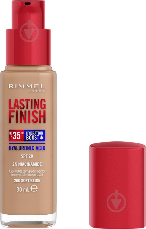 Тональная основа Rimmel London LASTING FINISH 35H (200) Soft Beige 30 мл - фото 2