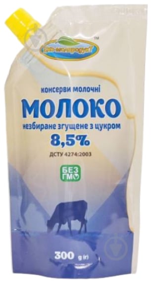 Молоко сгущенное цельное с сахаром 8,5% 270 г ТМ Эко-молпродукт - фото 1