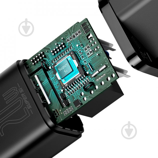 Сетевое зарядное устройство BASEUS Super Si USB-C 20W (CCSUP-B01) Black - фото 6