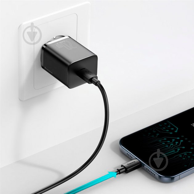 Сетевое зарядное устройство BASEUS Super Si USB-C 20W (CCSUP-B01) Black - фото 8