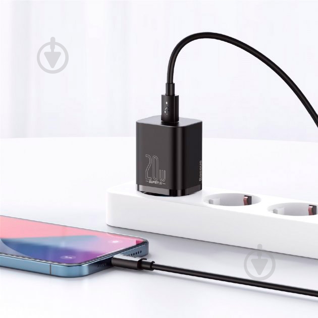 Сетевое зарядное устройство BASEUS Super Si USB-C 20W (CCSUP-B01) Black - фото 9