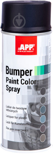 Фарба аерозольна Bumper Paint Color Spray APP 400 мл 210408 темний антрацит - фото 1