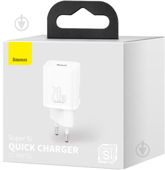 Сетевое зарядное устройство BASEUS Super Si USB-C 20W (CCSUP-B02) White - фото 10