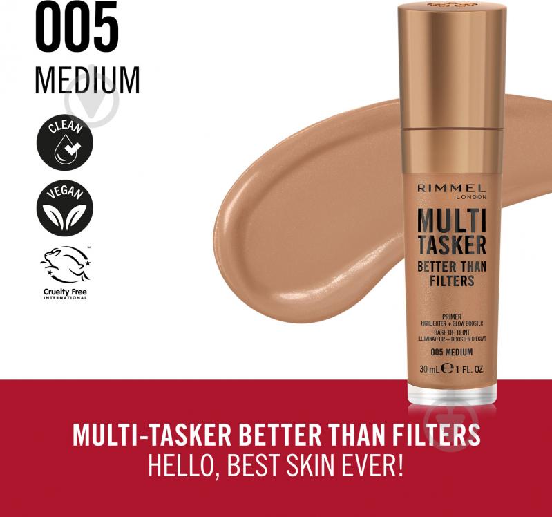 Праймер-бустер Rimmel London RM MULTI TASKER 3в1 005 Medium 30 мл 30 г - фото 4