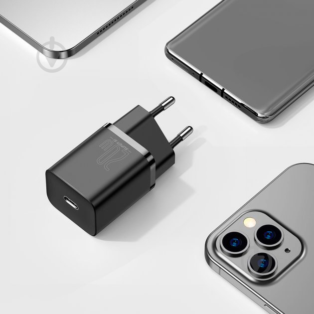 Сетевое зарядное устройство BASEUS Super Si USB-C 20W (TZCCSUP-B01) Black - фото 8 Сетевое зарядное устройство BASEUS Super Si USB-C 20W (TZCCSUP-B01) Black - фото 8