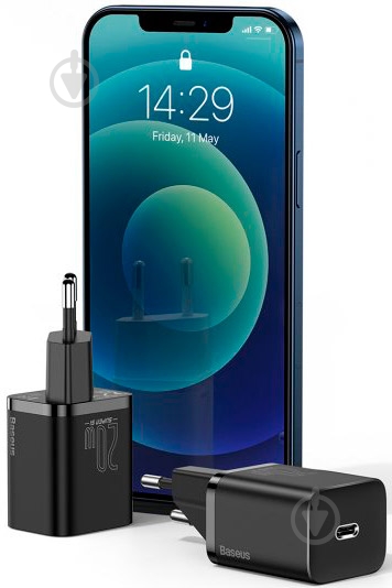 Сетевое зарядное устройство BASEUS Super Si USB-C 20W (TZCCSUP-B01) Black - фото 12 Сетевое зарядное устройство BASEUS Super Si USB-C 20W (TZCCSUP-B01) Black - фото 12