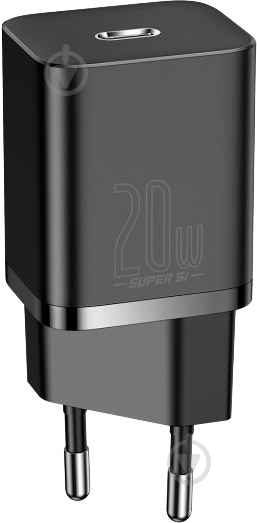 Сетевое зарядное устройство BASEUS Super Si USB-C 20W (TZCCSUP-B01) Black - фото 1 Сетевое зарядное устройство BASEUS Super Si USB-C 20W (TZCCSUP-B01) Black - фото 1