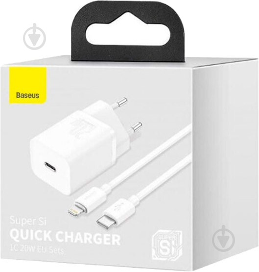 Сетевое зарядное устройство BASEUS Super Si USB-C 20W (TZCCSUP-B02) White - фото 8 Сетевое зарядное устройство BASEUS Super Si USB-C 20W (TZCCSUP-B02) White - фото 8