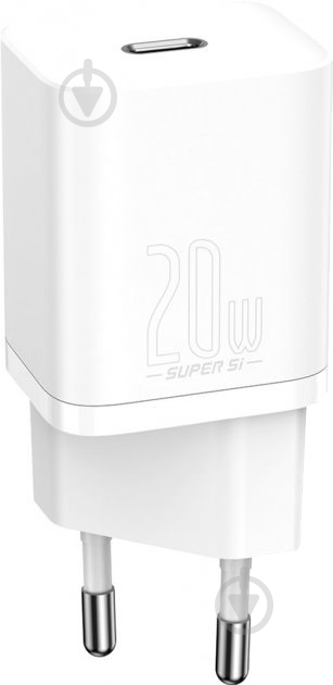 Сетевое зарядное устройство BASEUS Super Si USB-C 20W (TZCCSUP-B02) White - фото 1 Сетевое зарядное устройство BASEUS Super Si USB-C 20W (TZCCSUP-B02) White - фото 1