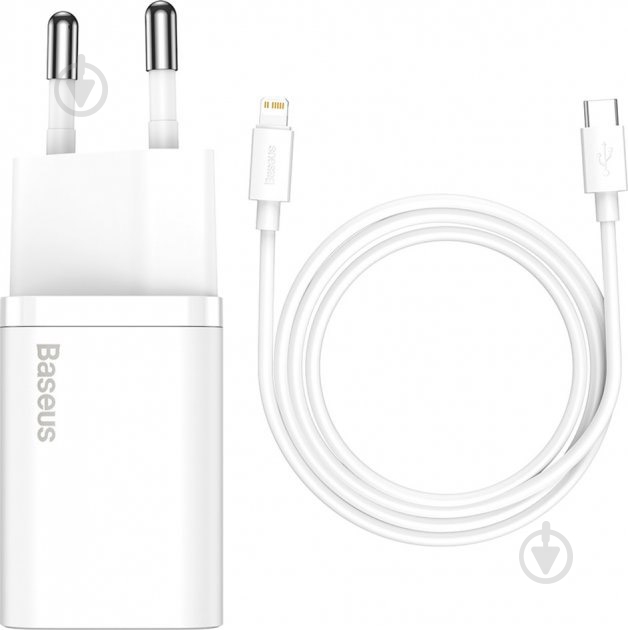 Сетевое зарядное устройство BASEUS Super Si USB-C 20W (TZCCSUP-B02) White - фото 6 Сетевое зарядное устройство BASEUS Super Si USB-C 20W (TZCCSUP-B02) White - фото 6