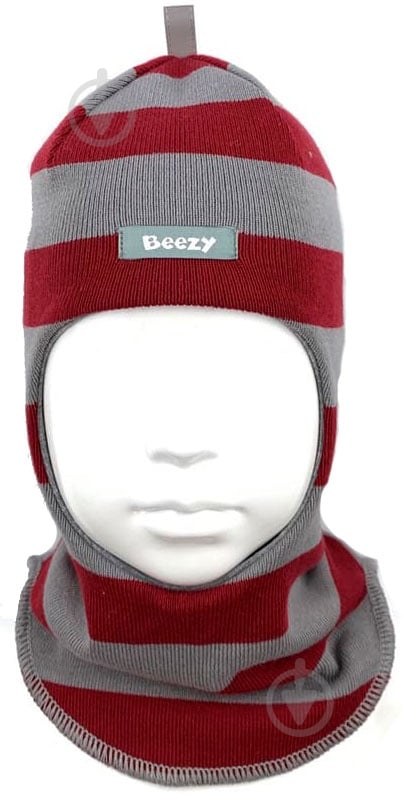 Шапочка дитяча для хлопчика Beezy 1514/34 темна стальперсидський червоний - фото 1