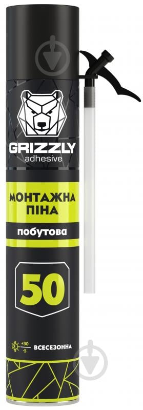 Пена монтажная Grizzly бытовая 700 мл - фото 1