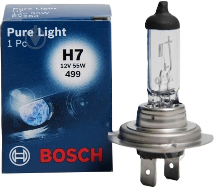 Автолампа галогенная Bosch Pure Light H7 55 Вт 1 шт.(1987302777) - фото 1