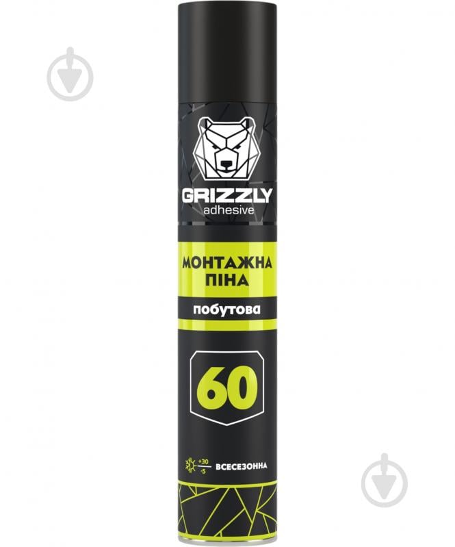 Пена монтажная Grizzly бытовая 800 мл - фото 1 Пена монтажная Grizzly бытовая 800 мл - фото 1