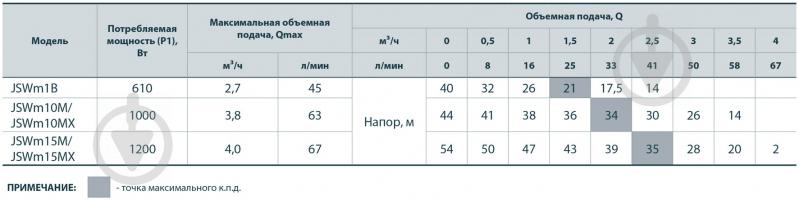 Насос самовсасывающий Насосы плюс оборудование JSWm 10МX - фото 3