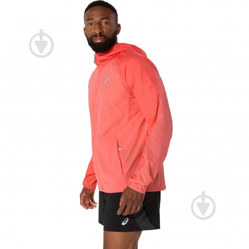 Куртка мужская Asics ROAD PACKABLE JACKET 2011D084-700 р.S оранжевая - фото 3