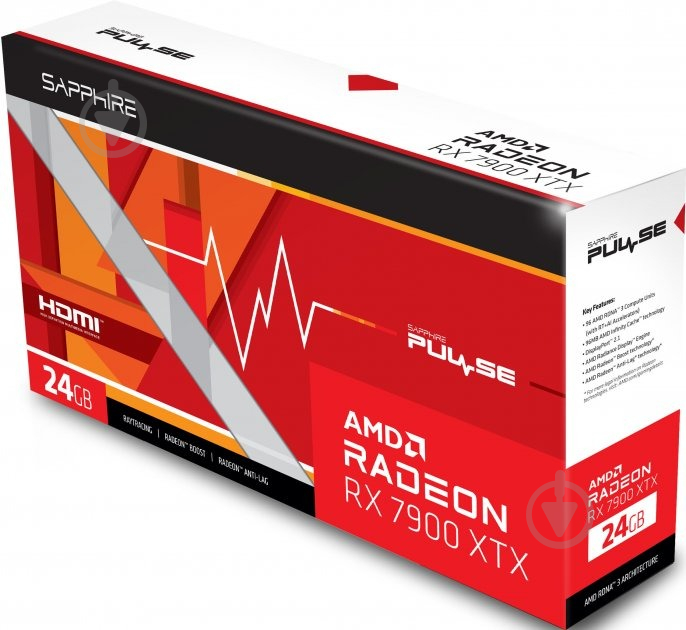 Відеокарта Sapphire AMD RX 7900 XTX Pulse 24GB GDDR6 384bit (11322-02-20G) - фото 6