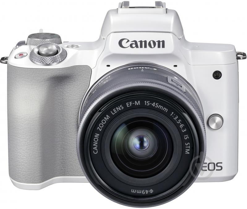 Фотокамера Canon EOS M50 Mark II + 15-45 IS STM KIT white (4729C028) - фото 1