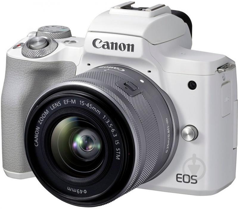 Фотокамера Canon EOS M50 Mark II + 15-45 IS STM KIT white (4729C028) - фото 2