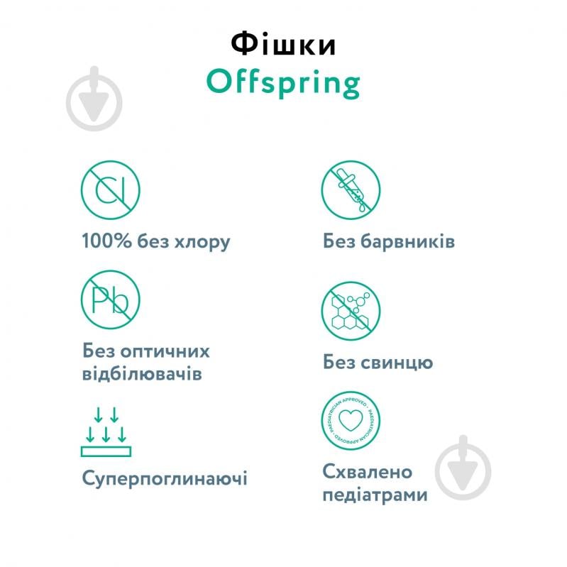 Підгузки-трусики Offspring Aquatic L 9-14 кг 36 шт. - фото 8