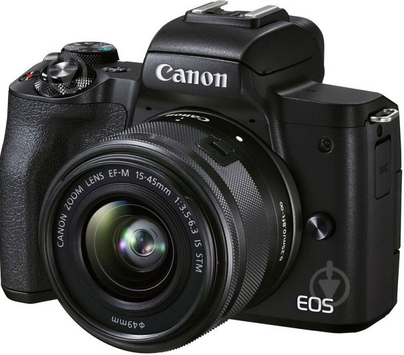 Фотокамера Canon EOS M50 Mark II + 15-45 IS STM KIT Vlogger Kit Black black (4728C050) - фото 1