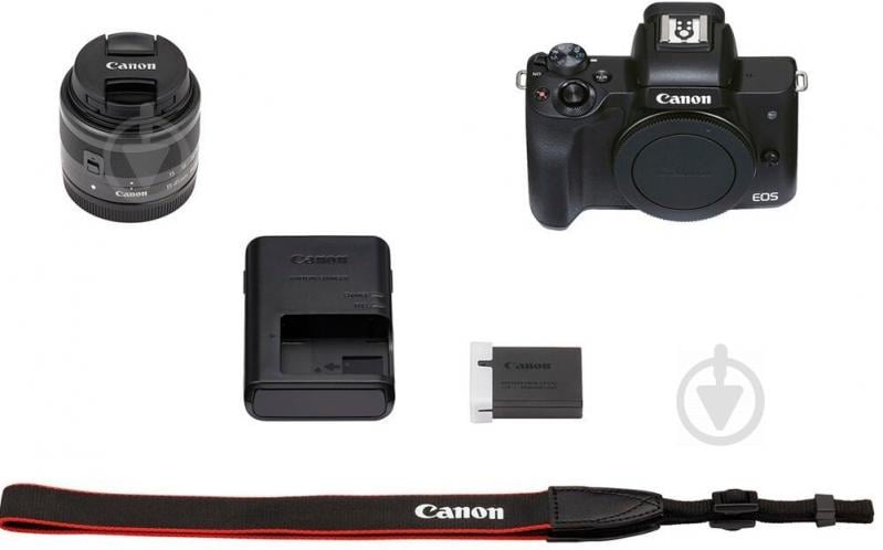 Фотокамера Canon EOS M50 Mark II + 15-45 IS STM KIT Vlogger Kit Black black (4728C050) - фото 10