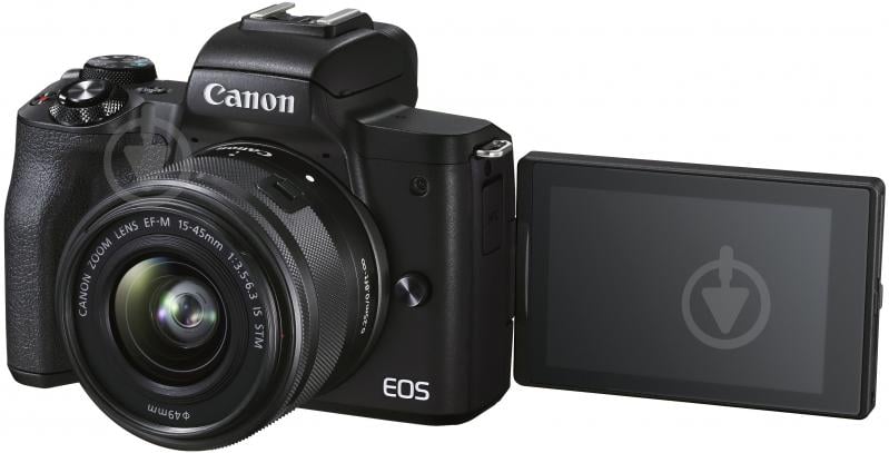 Фотокамера Canon EOS M50 Mark II + 15-45 IS STM KIT Vlogger Kit Black black (4728C050) - фото 5