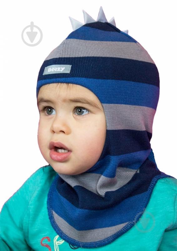 Шапка Beezy р.3 джинс/темная сталь/темно-синий - фото 4