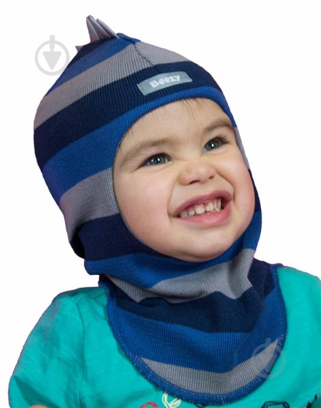 Шапка Beezy р.3 джинс/темная сталь/темно-синий - фото 5