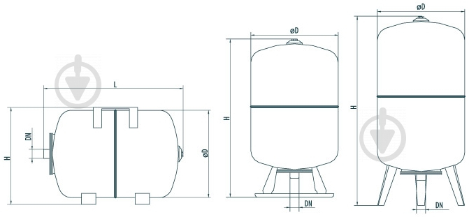 Гідроакумулятор Насосы плюс оборудование NVT 100L - фото 3