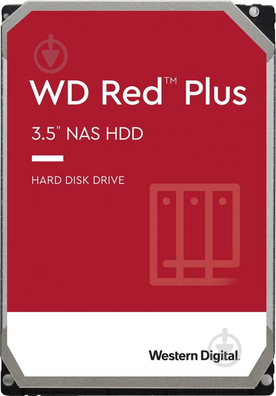 Жесткий диск Western Digital WD Red Plus 8 ТБ 3,5" SATA III (WD80EFZZ) red - фото 1