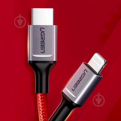 Кабель UGREEN US298 USB 2.0 Type-C to Lightning 1 м (20309) - фото 4 Кабель UGREEN US298 USB 2.0 Type-C to Lightning 1 м (20309) - фото 4