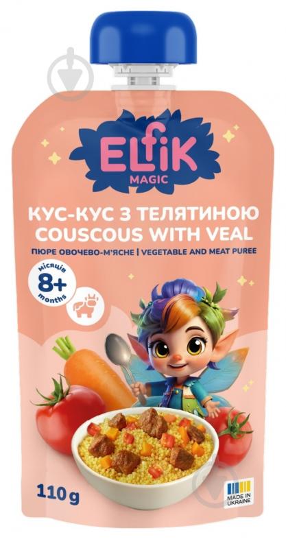 Крем-суп Elfik Magic Кус-кус с телятиной 110 г - фото 1