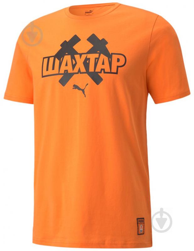 Футболка Puma FCSD FtblCore Wording Tee 76412201 р.L оранжевый - фото 1