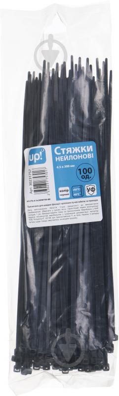 Стяжка для кабелю UP! (Underprice) 4.5х300 мм 100 шт. чорний - фото 2