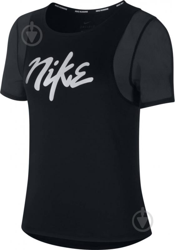 Футболка Nike W NK SS RUNWAY CJ2185-010 р.XS черный - фото 1