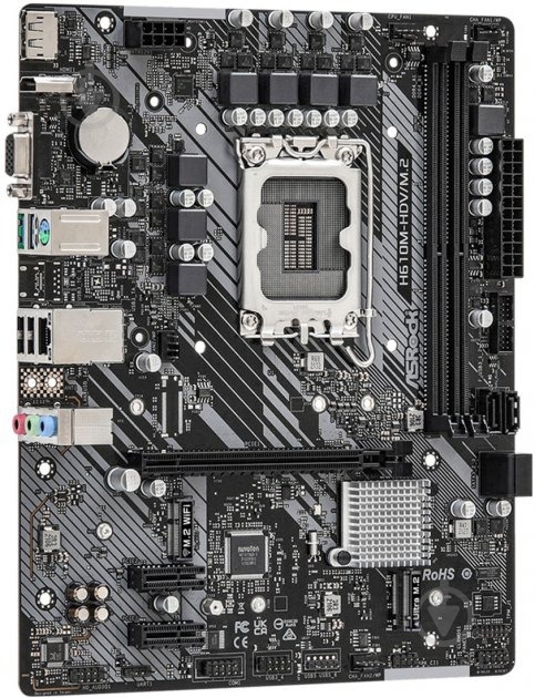Материнская плата ASRock H610M-HDV (Socket 1700, Intel H610, micro ATX) - фото 2