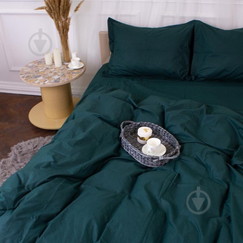 Комплект постільної білизни MirSon Poplin Line 091 Emerald смарагдовий - фото 3