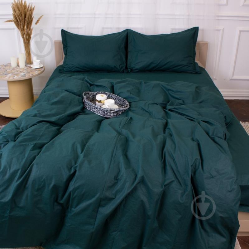 Комплект постільної білизни MirSon Poplin Line 091 Emerald смарагдовий - фото 4
