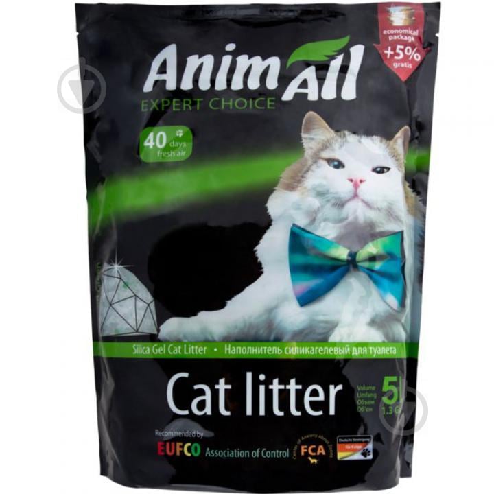 Наполнитель для кошачьего туалета AnimALL Зеленый Изумруд 5 л - фото 1