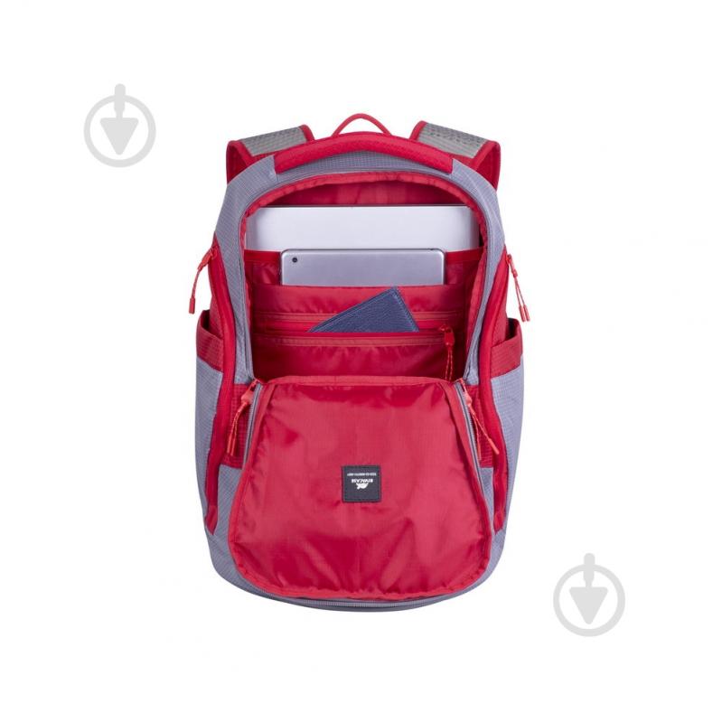 Рюкзак для ноутбука RivaCase 15.6" (5225 (Grey/red)) - фото 8